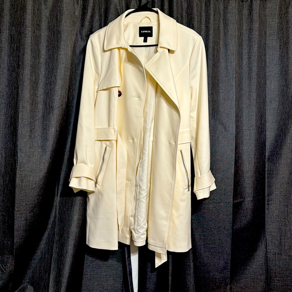 Express white duster coat